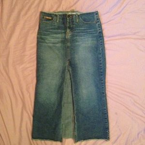 Long jean skirt